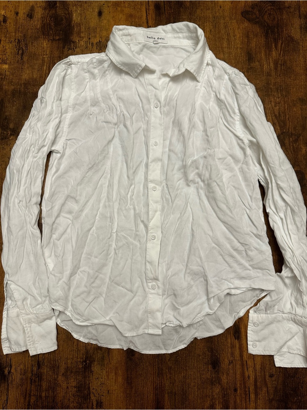 Bella Dahl Women’s White Long-Sleeve Button-Down Shirt